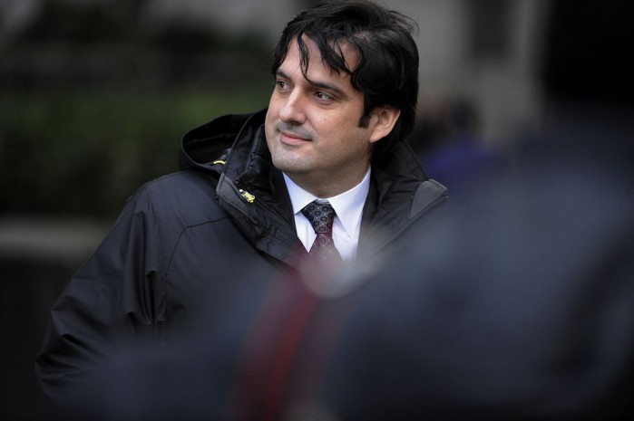 Paul Ceglia exits federal court in New York on Nov. 28, 2012. Photo: Bloomberh