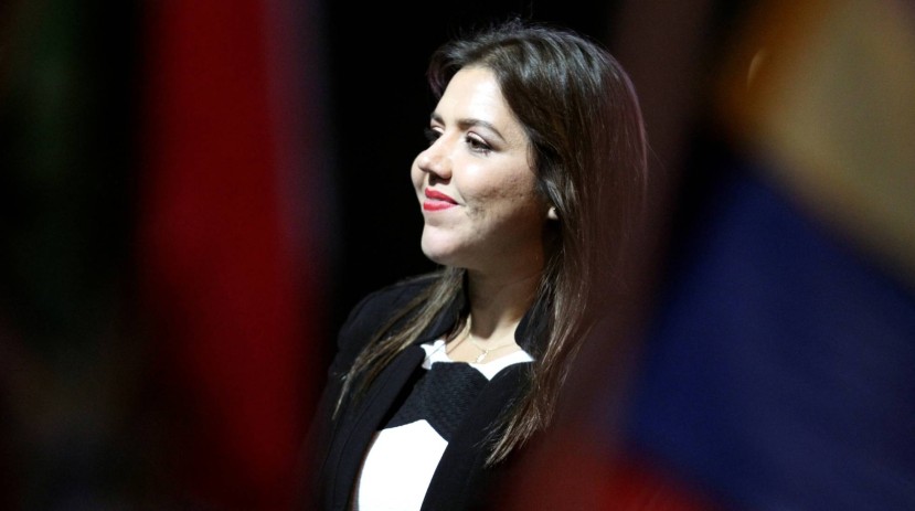 María Alejandra Vicuña, tras ser elegida vicepresidenta, en enero de 2018. Foto: El País