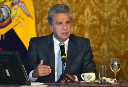 O presidente do Equador, Lenín Moreno, decretou estado de exceção na região do atentado Foto: Rodrigo Buendia/AFP O presidente do Equador, Lenín Moreno, decretou estado de exceção na região do atentado Foto: Rodrigo Buendia/AFP