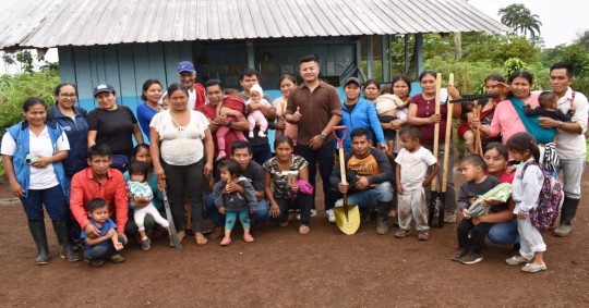 Familias de Taisha recibieron herramientas agrícolas para huertos familiares / Foto: cortesía MIES