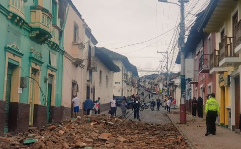 En total se registraron 38 viviendas afectadas, de las cuales 16 están en Tulcán, igual número en Montúfar y 6 en Espejo / Foto: Cortesía Presidencia