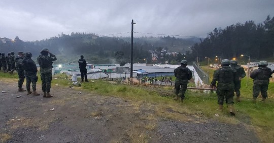 El amotinamiento ocurrido en la madrugada de este viernes no se registraron personas heridas ni decesos/ Foto: Cortesía Ejército ecuatoriano