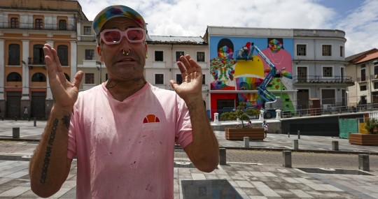 Okuda: "Mi misión es transformar en color el cemento gris de las ciudades" / Foto: EFE