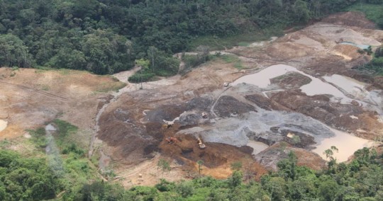 La minería ilegal en Napo pone en riesgo al turismo / Foto: cortesía ministerio de Gobierno