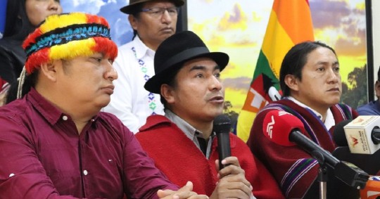 Leonidas Iza, presidente de la Conaie, advirtió a los legisladores del Movimiento Pachacutik,  que los estará vigilando / Foto: cortesia Conaie