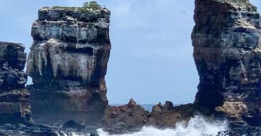 El Arco de Darwin, ícono de Galápagos, colapsó / Foto: Cortesía Héctor Barrera