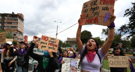 2021 se declaró como el año más violento contra las mujeres en Ecuador, con 197 casos.  El 2022 supera esa cifra  / Foto: EFE