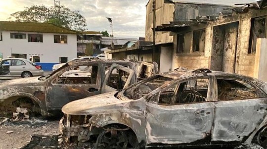 Puyo vivió una noche de terror por las protestas / Foto: cortesía