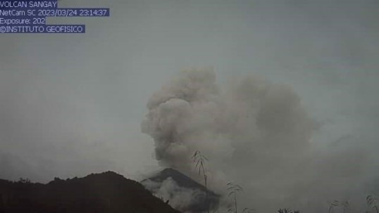 El Sangay, de 5.230 metros de altitud, es uno de los más activos de Ecuador / Foto: cortesía IG