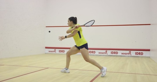 María Paula Moya conquistó oro en la final de squash de los Bolivarianos / Foto: cortesía Comité Olímpico Ecuatoriano