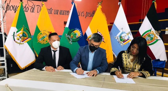 Napo y Morona firman convenios de atención para grupos prioritarios / Foto: cortesía MIES