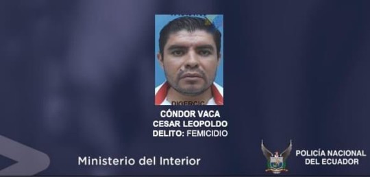 César Cóndor Vaca, de 29 años, fue detenido durante un operativo realizado en Greenville, Carolina del Sur, el pasado 30 de enero / Foto: cortesía ministerio del Interior 