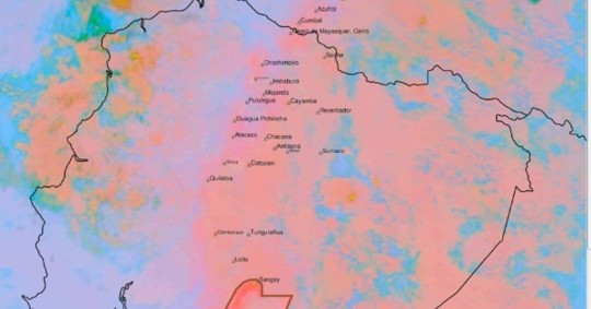 El IG advierte posible caída de ceniza del Sangay en tres provincias / Foto: Cortesía IG