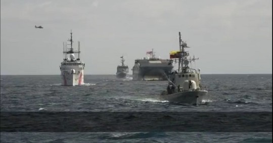13 países y la UE realizan ensayo militar contra la pesca ilegal en Galápagos /Foto: EFE