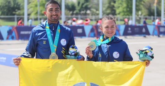 Glenda Morejón/Daniel Pintado, Lucía Yépez y José Acevedo conquistaron preseas doradas el fin de semana / Foto: cortesía Comité Olímpico Ecuatoriano