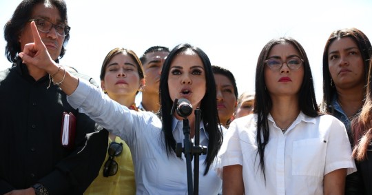 Marcela Holguín aseguró que la decisión de Lasso de invocar a la llamada "muerte cruzada", podría caer en la ilegalidad porque no cumple con las causales para ser invocada/ Foto: cortesía EFE