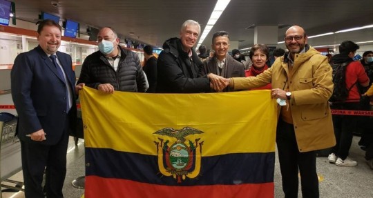 Diego Moncayo ya se encuentra a salvo en Polonia / Foto: cortesía ElPeriodico.com