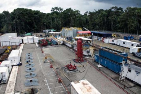 Instalaciones en el campo Tabococha, que empieza producción petrolera. Foto: La Hora