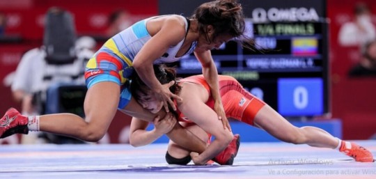 Disputaron la medalla de bronce en el Mundial de Lucha, que se realiza en Belgrado, Serbia / Foto: cortesía ministerio de Deportes