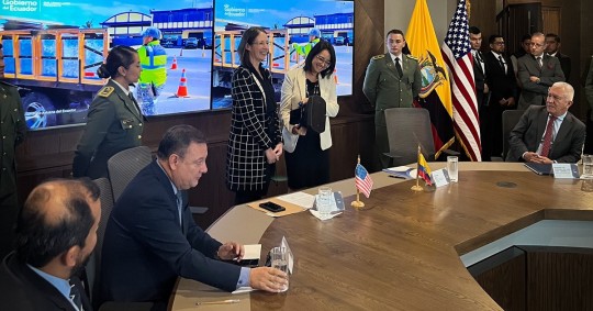 Juan Zapata señaló que Ecuador es considerado un centro de conexión del tráfico internacional de drogas debido a su geoposicionamiento y conexión internacional  / Foto: Senae cortesía 