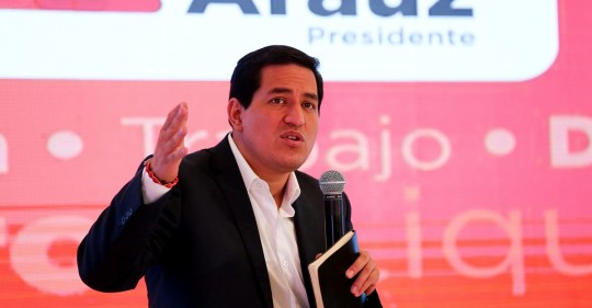 Andrés Arauz cierra su campaña en Guayaquil y evoca a la Revolución Ciudadana de Correa / Foto: EFE