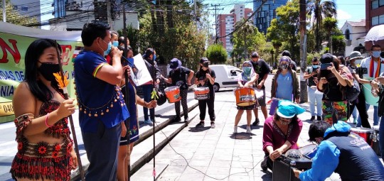 Kichwas protestaron en Quito por derrame del 7 de abril / Foto: El Oriente