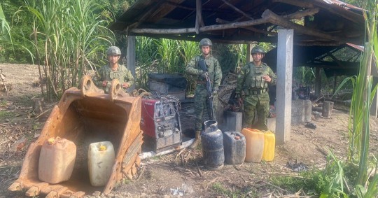 En los últimos días se han localizado 3 campamentos ilegales en la provincia/ Foto: cortesía FFAA