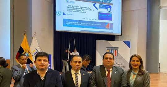 El procurador general del Estado presentó su rendición de cuentas/ Foto: Cortesía Procudaruría