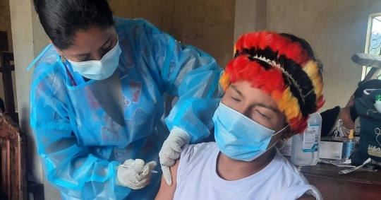 El personal sanitario realizó chequeos dentales, control de presión arterial a personas adultas, valoración médica a mujeres embarazadas / Foto: Cortesía Ministerio de Salud.