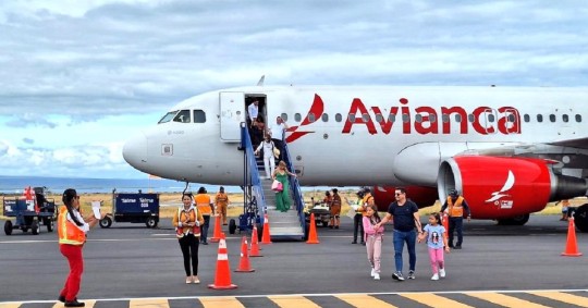 El primer vuelo de Avianca tuvo una ocupación de más del 80 %./ Foto: cortesía DGAC