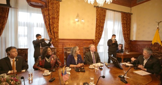 Lasso se reunió con congresistas estadounidenses / Foto: cortesía embajada de EE.UU.