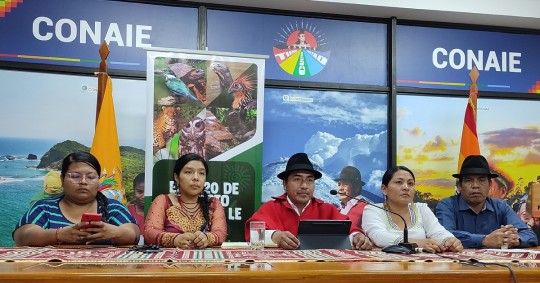 La Conaie anunció la decisión de la Corte Constitucional y aseguró que ese es un paso para frenar la penetración de las empresas mineras en territorios de los pueblos originarios / Foto: cortesía Conaie