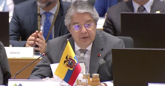 Lasso envió un mensaje a los líderes mundiales sobre la urgencia de procurar una integración birregional estratégica / Foto: cortesía Presidencia 