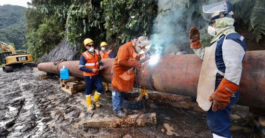 Petroecuador reconduce el SOTE por erosión / Foto: Cortesía Petroecuador