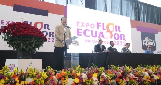 La mayor feria de flores de Ecuador, abrió con más de 100 expositores y la expectativa de recibir a unos 2.000 compradores de 42 países / Foto: cortesía Expoflores