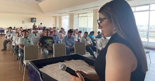 Alba Pabón, directora Distrital del MAG en la provincia, detalló la gestión realizada el año pasado / Foto: cortesía MAG