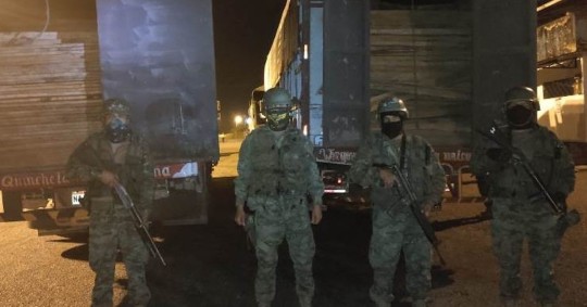 Efectivos ejecutaron operaciones de reconocimiento y control militar en el sector del recinto Cabeno, provincia de Sucumbíos / Foto: Cortesía Ejército