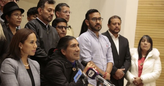 Tras el asesinato este miércoles de Villavicencio, Pérez llamó al resto de candidatos a una reunión, a la que sólo ha asistido finalmente Bolívar Armijos/ Foto: cortesía EFE