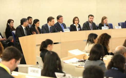 La delegación ecuatoriana que asistió al Consejo de Naciones Unidas estuvo encabezada por el ministro de Relaciones Exteriores, Guillaume Long. Foto: El Universo