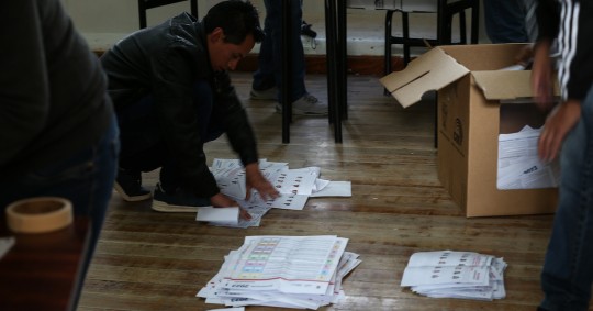 El Ministerio de Gobierno sustentó sus dudas en las inconsistencias que se habrían presentado entre 44.000 y 63.000 actas de escrutinio / Foto: EFE