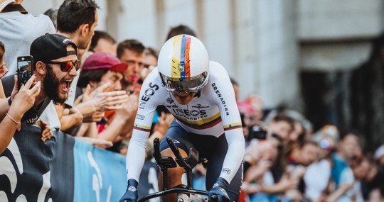 Carapaz subió por cuarta vez a un podio en una gran vuelta / Foto: cortesía Richard Carapaz