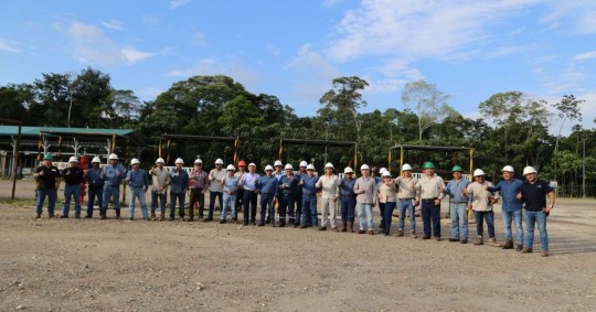 Los recorridos se realizaron por las instalaciones aledañas a los bloques a licitarse, en la provincia amazónica de Sucumbíos / Foto: cortesía ministerio de Energía 