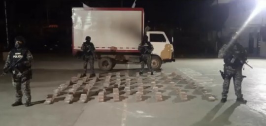 Esta incautación es una de las mayores del año en Ecuador, que ya acumula 144 toneladas de drogas decomisadas desde inicio de 2022 / Foto: cortesía Policía Nacional