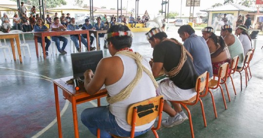 La protesta causó que la producción de ambos bloques, que ronda en condiciones normales los 13.500 barriles de crudo diarios, cayese esta semana a más de la mitad / Foto: cortesía Petroecuador 