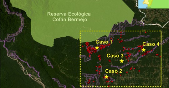 En la reserva se ha registrado una pérdida de 386 hectáreas en los últimos cinco años, según un análisis de imágenes de satélites / Foto: cortesía MAAP