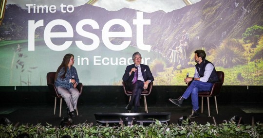 Guillermo Lasso aseguró que su país brinda las condiciones perfectas para "recargar energías y reconectar" con el mundo / Foto: cortesía Presidencia