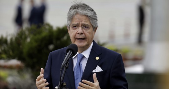 Lasso, presidente desde 2021, dijo que bajo su Gobierno la economía "está en muy buena salud" y que su principal preocupación es "la seguridad interna" / Foto: 