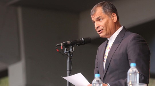 El expresidente Rafael Correa es el presidente del Instituto de Pensamiento Político Eloy Alfaro. Foto: Primicias 