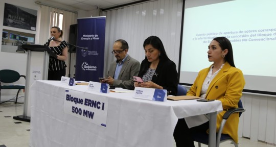 La Comisión Técnica de Selección designada, abrió el sobre número uno con la presencia de los delegados y representantes de las empresas / Foto cortesía ministerio de Energía