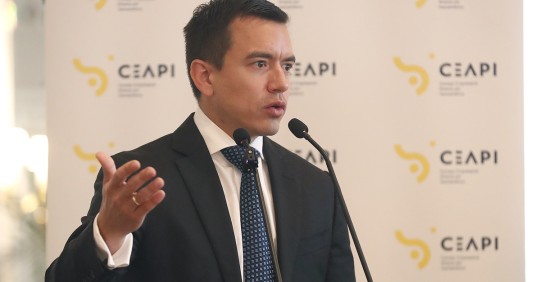 Noboa, un empresario de 35 años, inició su viaje poco después de haber ganado el balotaje ante Luisa González / Foto: EFE